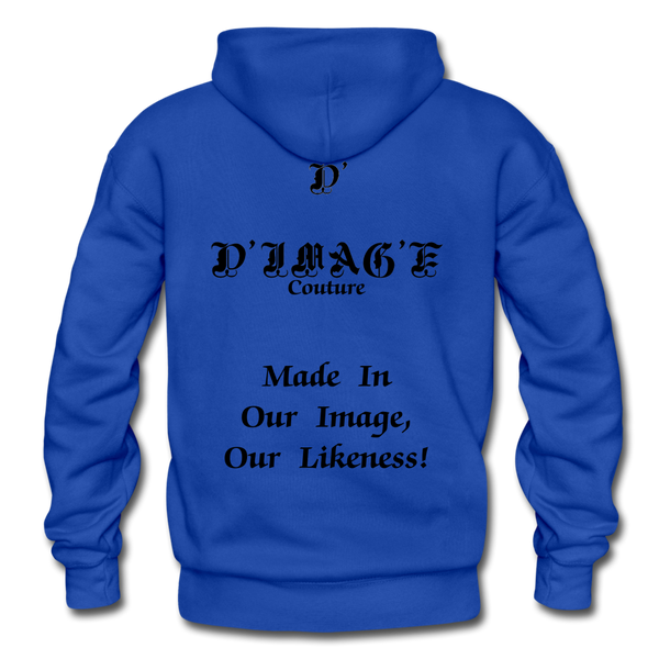 D'IMAG'E Couture Wordmark & Slogan Heavy Blend Adult Hoodie - royal blue