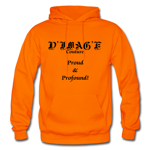 D'IMAG'E Couture Wordmark & Slogan Heavy Blend Adult Hoodie - orange