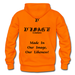 D'IMAG'E Couture Wordmark & Slogan Heavy Blend Adult Hoodie - orange