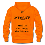 D'IMAG'E Couture Wordmark & Slogan Heavy Blend Adult Hoodie - orange