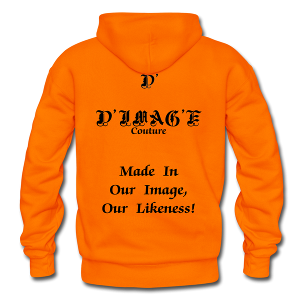 D'IMAG'E Couture Wordmark & Slogan Heavy Blend Adult Hoodie - orange