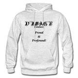 D'IMAG'E Couture Wordmark & Slogan Heavy Blend Adult Hoodie - light heather gray