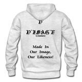 D'IMAG'E Couture Wordmark & Slogan Heavy Blend Adult Hoodie - light heather gray