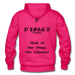 D'IMAG'E Couture Wordmark & Slogan Heavy Blend Adult Hoodie - fuchsia