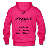 D'IMAG'E Couture Wordmark & Slogan Heavy Blend Adult Hoodie - fuchsia