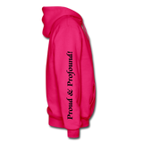 D'IMAG'E Couture Wordmark & Slogan Heavy Blend Adult Hoodie - fuchsia