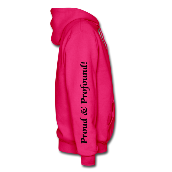 D'IMAG'E Couture Wordmark & Slogan Heavy Blend Adult Hoodie - fuchsia