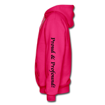 D'IMAG'E Couture Wordmark & Slogan Heavy Blend Adult Hoodie - fuchsia