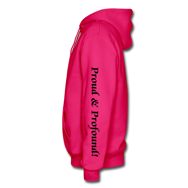 D'IMAG'E Couture Wordmark & Slogan Heavy Blend Adult Hoodie - fuchsia