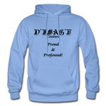 D'IMAG'E Couture Wordmark & Slogan Heavy Blend Adult Hoodie - carolina blue