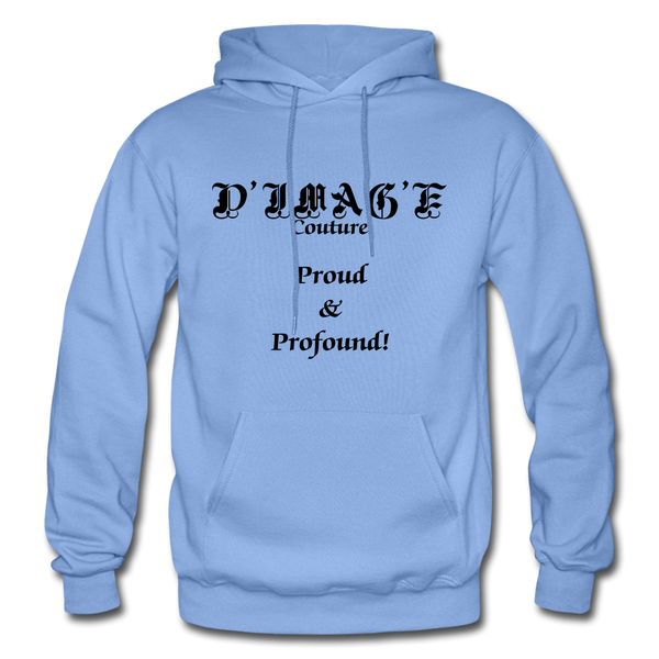 D'IMAG'E Couture Wordmark & Slogan Heavy Blend Adult Hoodie - carolina blue