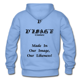 D'IMAG'E Couture Wordmark & Slogan Heavy Blend Adult Hoodie - carolina blue