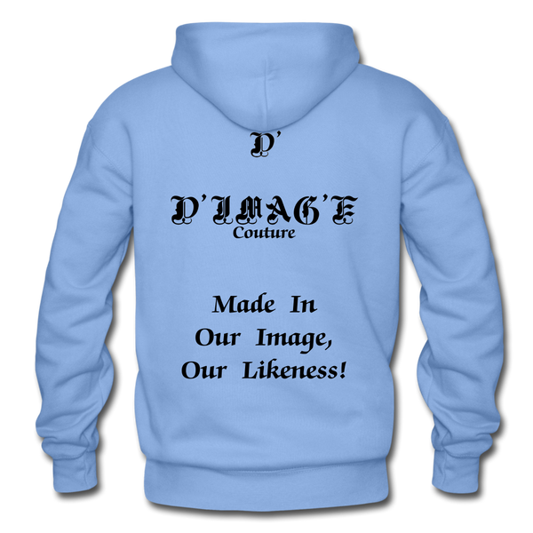 D'IMAG'E Couture Wordmark & Slogan Heavy Blend Adult Hoodie - carolina blue