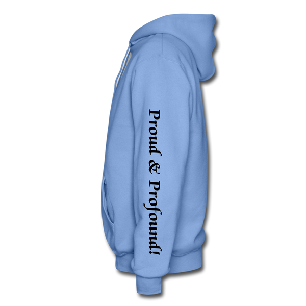 D'IMAG'E Couture Wordmark & Slogan Heavy Blend Adult Hoodie - carolina blue