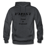 D'IMAG'E Couture Wordmark & Slogan Heavy Blend Adult Hoodie - charcoal grey