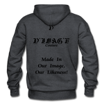 D'IMAG'E Couture Wordmark & Slogan Heavy Blend Adult Hoodie - charcoal grey