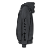 D'IMAG'E Couture Wordmark & Slogan Heavy Blend Adult Hoodie - charcoal grey