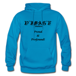 D'IMAG'E Couture Wordmark & Slogan Heavy Blend Adult Hoodie - turquoise