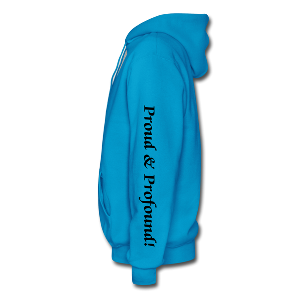 D'IMAG'E Couture Wordmark & Slogan Heavy Blend Adult Hoodie - turquoise