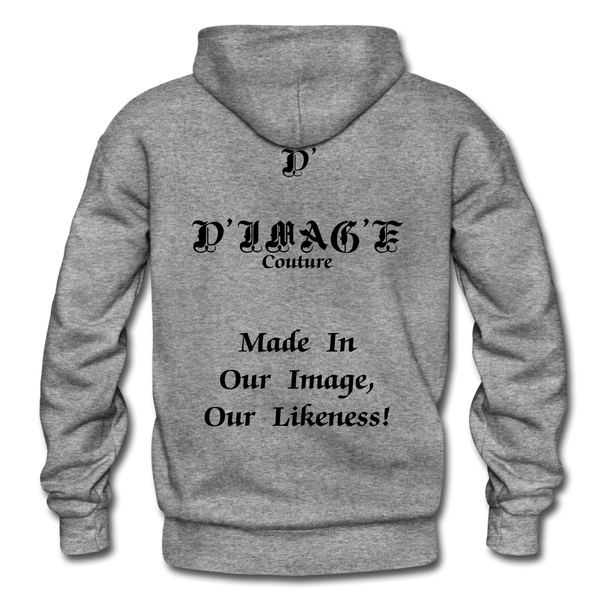 D'IMAG'E Couture Wordmark & Slogan Heavy Blend Adult Hoodie - graphite heather