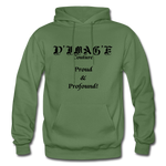 D'IMAG'E Couture Wordmark & Slogan Heavy Blend Adult Hoodie - military green