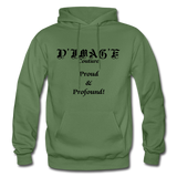 D'IMAG'E Couture Wordmark & Slogan Heavy Blend Adult Hoodie - military green