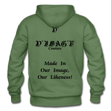 D'IMAG'E Couture Wordmark & Slogan Heavy Blend Adult Hoodie - military green