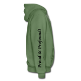 D'IMAG'E Couture Wordmark & Slogan Heavy Blend Adult Hoodie - military green