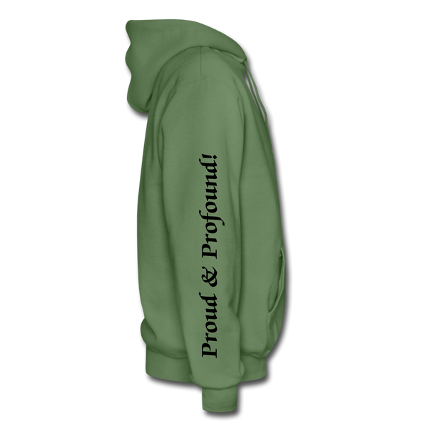 D'IMAG'E Couture Wordmark & Slogan Heavy Blend Adult Hoodie - military green