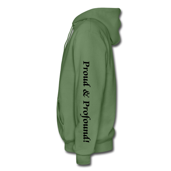 D'IMAG'E Couture Wordmark & Slogan Heavy Blend Adult Hoodie - military green