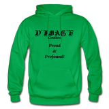 D'IMAG'E Couture Wordmark & Slogan Heavy Blend Adult Hoodie - kelly green