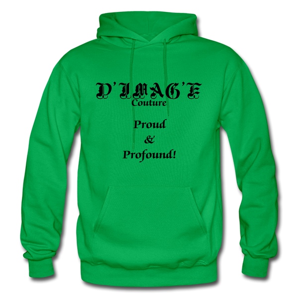 D'IMAG'E Couture Wordmark & Slogan Heavy Blend Adult Hoodie - kelly green