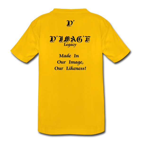 D'IMAG'E Legacy Youth Juneteenth Premium T-Shirt - sun yellow