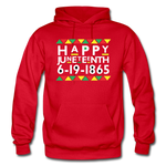 D'IMAG'E Couture Happy Juneteenth Unisex Heavy Blend Adult Hoodie - red