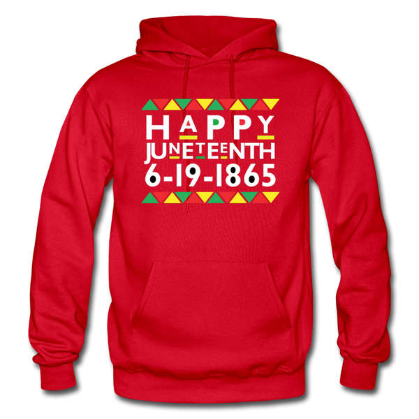 D'IMAG'E Couture Happy Juneteenth Unisex Heavy Blend Adult Hoodie - red