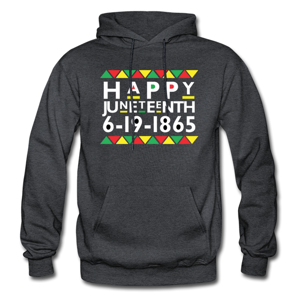 D'IMAG'E Couture Happy Juneteenth Unisex Heavy Blend Adult Hoodie - charcoal grey