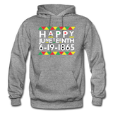 D'IMAG'E Couture Happy Juneteenth Unisex Heavy Blend Adult Hoodie - graphite heather