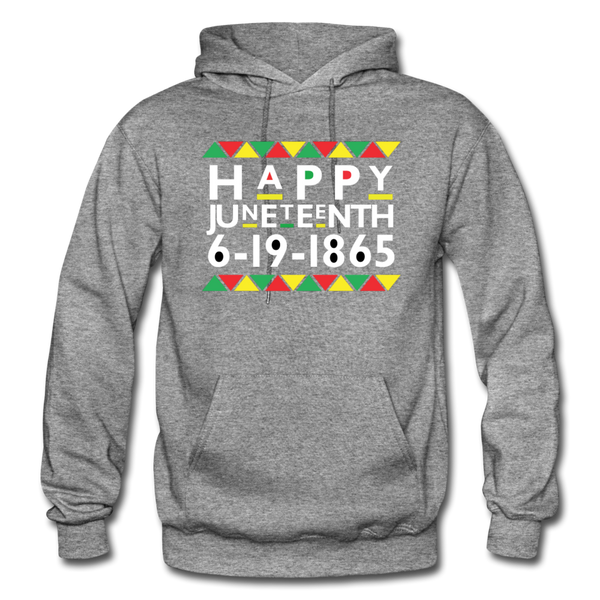 D'IMAG'E Couture Happy Juneteenth Unisex Heavy Blend Adult Hoodie - graphite heather