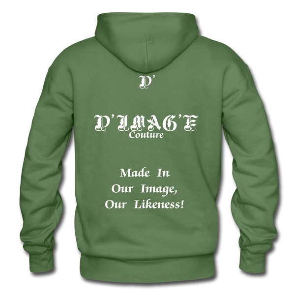 D'IMAG'E Couture Happy Juneteenth Unisex Heavy Blend Adult Hoodie - military green