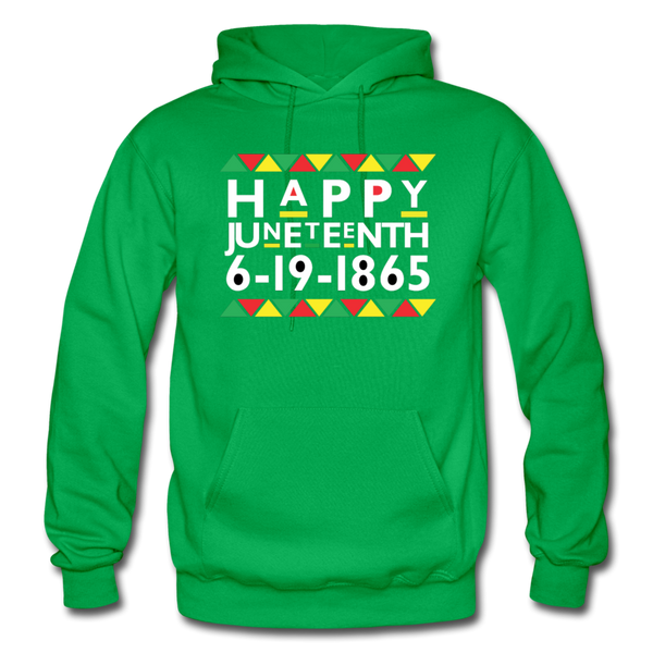 D'IMAG'E Couture Happy Juneteenth Unisex Heavy Blend Adult Hoodie - kelly green