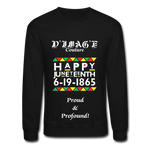 D'IMAG'E Couture Happy Juneteenth Unisex Heavy Blend Crewneck Sweatshirt - black