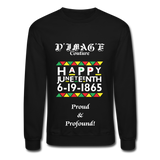 D'IMAG'E Couture Happy Juneteenth Unisex Heavy Blend Crewneck Sweatshirt - black