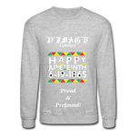 D'IMAG'E Couture Happy Juneteenth Unisex Heavy Blend Crewneck Sweatshirt - heather gray