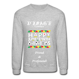 D'IMAG'E Couture Happy Juneteenth Unisex Heavy Blend Crewneck Sweatshirt - heather gray