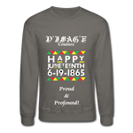 D'IMAG'E Couture Happy Juneteenth Unisex Heavy Blend Crewneck Sweatshirt - asphalt gray