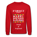 D'IMAG'E Couture Happy Juneteenth Unisex Heavy Blend Crewneck Sweatshirt - red