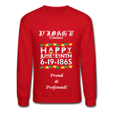 D'IMAG'E Couture Happy Juneteenth Unisex Heavy Blend Crewneck Sweatshirt - red