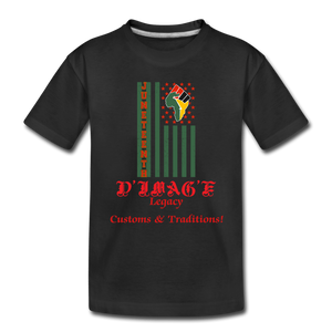 D'IMAG'E Legacy Youth Juneteenth Premium T-Shirt - black