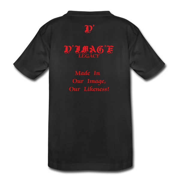 D'IMAG'E Legacy Youth Juneteenth Premium T-Shirt - black