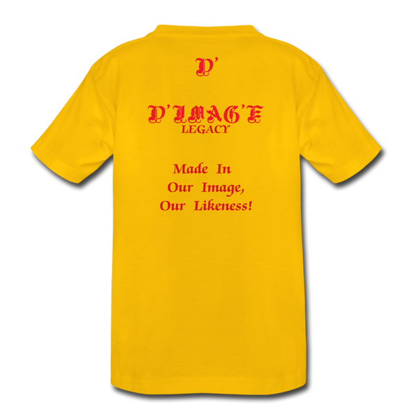 D'IMAG'E Legacy Youth Juneteenth Premium T-Shirt - sun yellow